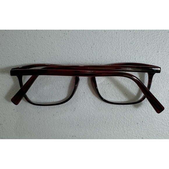 5TH & Madison " ELANA WIN " Transparent Red Striped Reading Glasses Frames Only - Picture 6 of 9